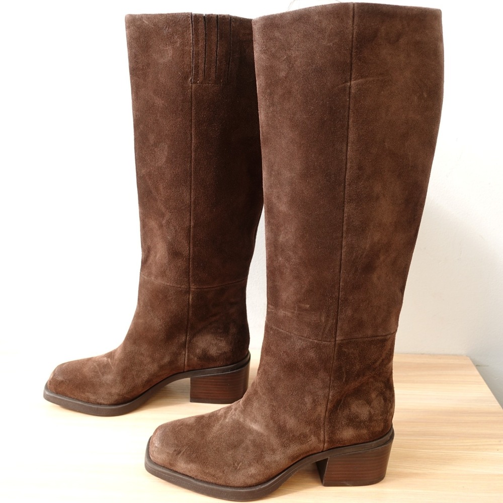 Dolce Vita Womens Boots 6 M Ash Brown Cow Suede Knee High Riding Tall NEW Zephyr